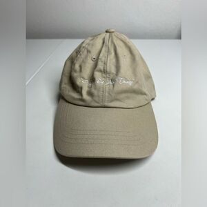 The Classic Hat “ I can do all Things “ Adjustable Strapback Tan Size Adult